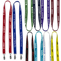 Dual Attachment Silkscreen Polyester Lanyard